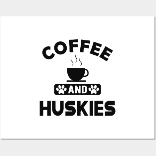 husky dog - Coffee and huskies Posters and Art